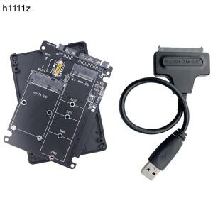 M2 SSD 케이스 mSATA-USB 어댑터 mSATA 인클로저 NGFF SSD-SATA 3.0 2.5 라이저 보드 노트북 용 박스 케이