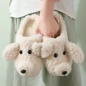 강아지 캐릭터 실내 겨울 방한 층간소음 방지 슬리퍼