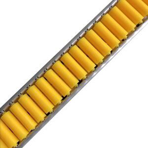 YJEUZCD 교체용 슬라이드 아웃 롤러, 하역 풀리, ABS 플라스틱 휠 컨베이어 슬라이드, 중력 롤러 시스템 산업용(노란색, 150cm)