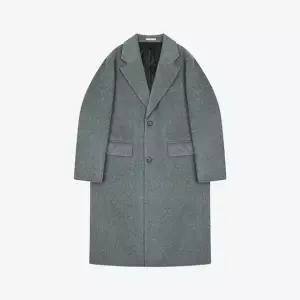 [갤러리아] 지이크 25FW 라이트그레이 캐시미어 블렌드 플랩포켓 싱글 롱코트 PLH7010