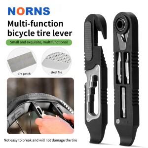 NORNS 다기능 자전거 타이어 레버 Toopre 패치 휴대용 육각 렌치 세트 래칫 키트 고강도 나일론