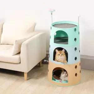 플라스틱 캣타워 고양이 숨숨집 미니캣타워