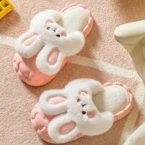 겨울 소음방지 층간소음 보온 실내화 슬리퍼 토끼모양_24041622