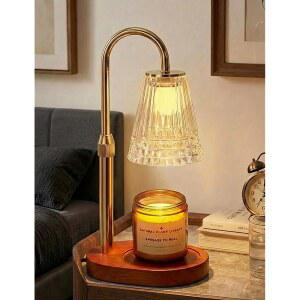 타이머 가능한 캔들 워머 램프, 병 캔들을 위한 높이 조절 램프 워머, 전구 2개가 달린 금색 전기 크리스마스, 생일, 여성 및 엄마를 선물