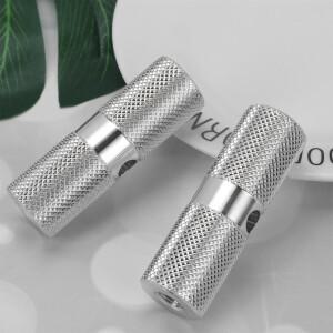 앞뒤 축 자전거 페달호환  1쌍 실린더 풋 페그 알루미늄 교체 호환   부품 발받침 레버 실버