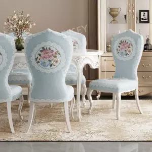 유럽풍 식탁의자 리폼 패브릭 등받이 의자커버 엔틱 인테리어 시트 커버