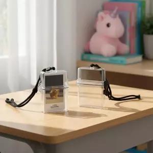 핑크풋 투명 포토카드 케이스 목걸이 포카보관함 멀티케이스 포켓 플라스틱 (12개입 1박스)