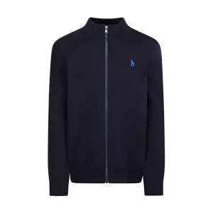 [헤지스]헤지스 남성 [스테디셀러]네이비 로고자수 면 집업니트  (WHSW5A101N2)