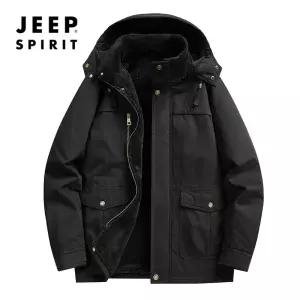 JEEP SPIRIT 남자 기모 패딩 점퍼 겨울 플리스 후드 재킷