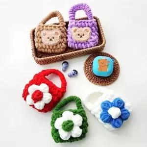 갤럭시버즈 곰돌이 뜨개 니트 에어팟 파우치 별별창고 WFLKQ64