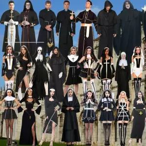 사제복 프레 의상 할로윈데이 종교의상 님옷 슈트