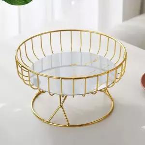 [퍼니메이커]과일 트레이 철제 원형 바구니 바스켓 대형 DD-12827 과일트레이 과일바구니 철제바스켓 과일