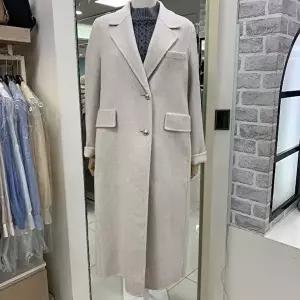 [셀러허브 1]미센스 DP01 투버튼 사이드 포켓 롱코트 ?드메이드 코트, 모직코트 MB4YHMP104ZOT