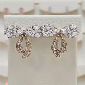 볼라레세이브존03볼라레브론즈웨이브리프은침드롭귀걸이AQSSS1884A