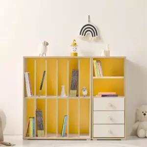 2단 서랍형 디자인책장 영유아책장