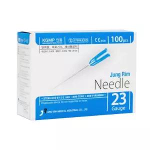 정림 일회용 멸균 주사침 롱니들 23G X 100MM 100개입 주사바늘 침 니들