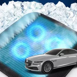 G80 호환 차량용 쿨링시트 메쉬 4팬용방석 사무실 여름방석 자동차 의자 아이스 휴대용 용통풍 용자동차 용