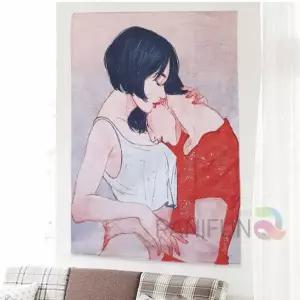 감성포스터 커플세로 M 거실벽면인테리어 집들이선물 신혼집 두꺼비집가리개 배전함 액자 태피스트리 가리