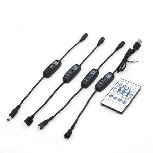 WS2812B 컨트롤러 블루투스 음악 픽셀 LED 스트립 빛 마이크 SK6812 빛 USB 5V APP 원격