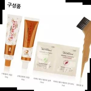 칼라 리체나 헤어염색약 크림 헤나 어두운갈색 3N