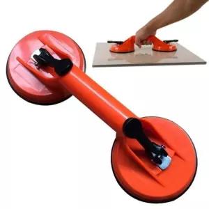 유리 2구 흡착기문손잡이 진공 압착기 고무 가정용 대리석 운반