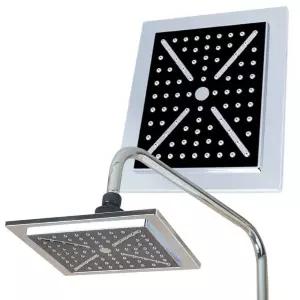 캠핑장샤워기헤드 블랙 머리 모던한 레인 사각녹물제거 화장실청소 변기용품 강력한 코일호스 수압조절 수