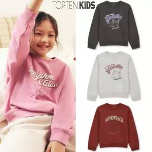탑텐키즈 25년 FW 여아 테리 가먼트다잉 스웨트셔츠 MKF4TR2201