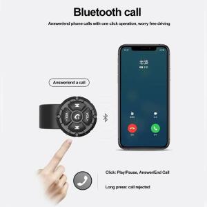 무선 블루투스 5.3 원격 단추 헬멧 이어폰 오토바이/자전거 핸들 바 미디어 컨트롤러 스티어링 휠 리모컨