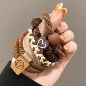 대용량 머리끈 고탄력 얇은 두꺼운 고무줄 머리방울 Kk805