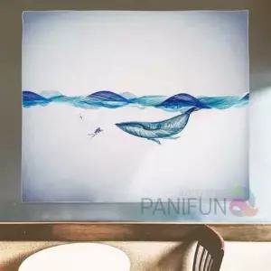 흰수염고래 대형 포스터 M 원룸꾸미기인테리어 거실 유화그림 아트 유명화가 미술작품 홈소품 엔틱 용품 프