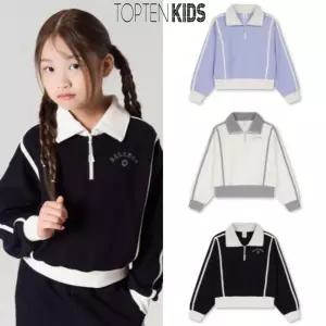 탑텐키즈 24년 FW 여아 밸런스 니트라이크 하프넥 집업 스?셔츠 MKE4TR2401