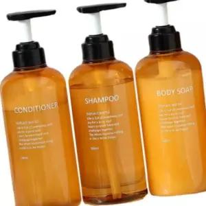 샴푸용기 욕실 디스펜서 3종 리필 노랑펌핑 공병 바워시 호텔용품