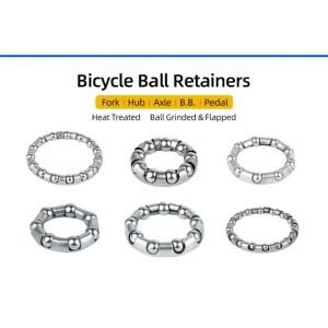 호환 MTB 도로 자전거 헤드셋 하단 브래킷 액슬 볼 베어링 리테이너 허브 크랭크 포크용 탄소강 교체