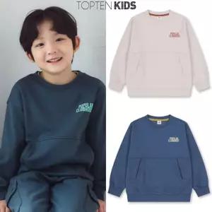 탑텐키즈 24 가을 남아 테마 클래식캠퍼스 테리 포켓 스웨트셔츠 MKE3TR1001