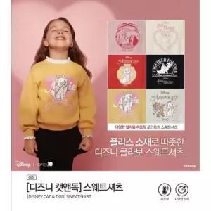 탑텐키즈 25년 FW 여아 디즈니 캣앤독 스웨트셔츠MKG1TR2801