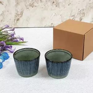 프루이 물컵 꽃 2개 음료 주스 도자기 예쁜 고급 수입 선물용 집들이