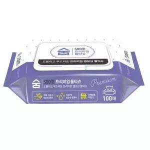 피부 저자극 엠보싱 물티슈 100매 캡형 10개깨끗한 멀티 가정용 고급 리필 형티슈 보습