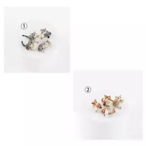 우유고양이 4종 2가지 색상장식선물 도자기 소품 장식품 미니어처품 인테리어 어쳐 세트