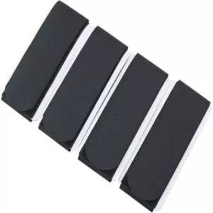 FMHXG 4PCS 스키 바인딩 나일론 스티커 벨크로 스트랩 패스너 스키용 조절 가능한 휴대용 랩 폴 블랙