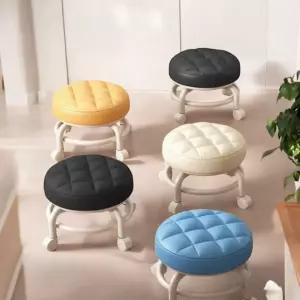 베르 원형의자 좌식 바퀴 5color 이동식 미니작은의자 병원 스톨 등받이없는 달린 바닥 깡통 소형
