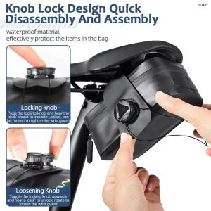 호환 NEWBOLER 미니 자전거 안장 가방 경량 소형 0.5L 휴대용 다기능 사이클링 테일 액세서리