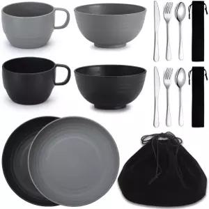 버그랜더 캠핑 메시 키트 2인용 실버웨어 세트 스푼 포크 나이프 필수품 장비 여행용 액세서리 피크닉 야외