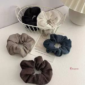 예쁜 컬러 곱창 밴드 랜덤 머리끈x3개 골지tuv240