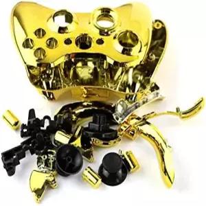Xbox 360 컨트롤러 T6 T8 드라이버용 교체 부품이 포함된 크롬 풀 하우징 쉘 커버 케이스 키트 무료골드