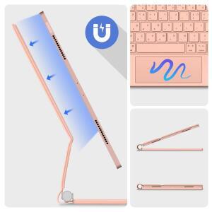 GOOJODOQ 매직 키보드, iPad Pro 11인치 4세대/3세대/2세대/1세대 Air M2 4 5 플로팅 스탠드 블루투스