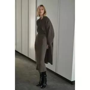 [정품] 자라 원피스 미니 미디원피스 데일리 ZARA 벨트 미디 - 라이트 브라운