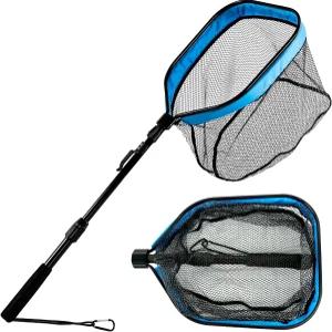 강철 머리 연어 파리 카약 농어 송어 낚시 메기 고무 어망을 위한 부유 어망 쉽게 잡을 수 있는 도구