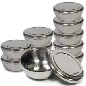 한국금속 스텐공기x(10개) 10.5cm 합식기 식당밥그릇 스텐그릇 공기밥 스텐레스그릇 업소용식기