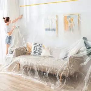 현이몰 다용도 붙이는 도배 비닐 비닐막 방습 대형 덮개 3x20M 인테리어 공사 보양 가림막 투명 먼지