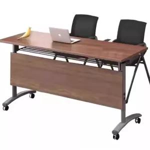 접이식 회의테이블 교육 제품 강의실 간이 책상 120x40x750 이동식 월넛
